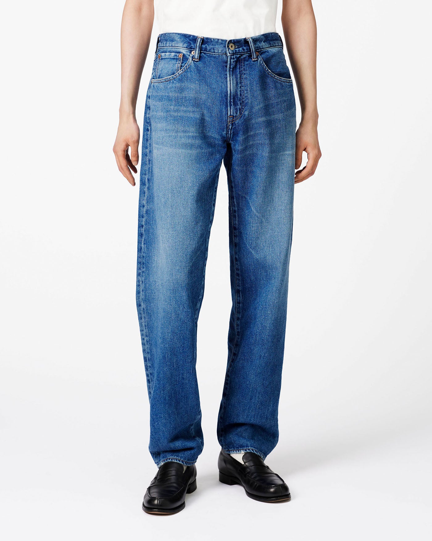 MEN｜Smooth Wide Jeans 9oz Medium Indigo