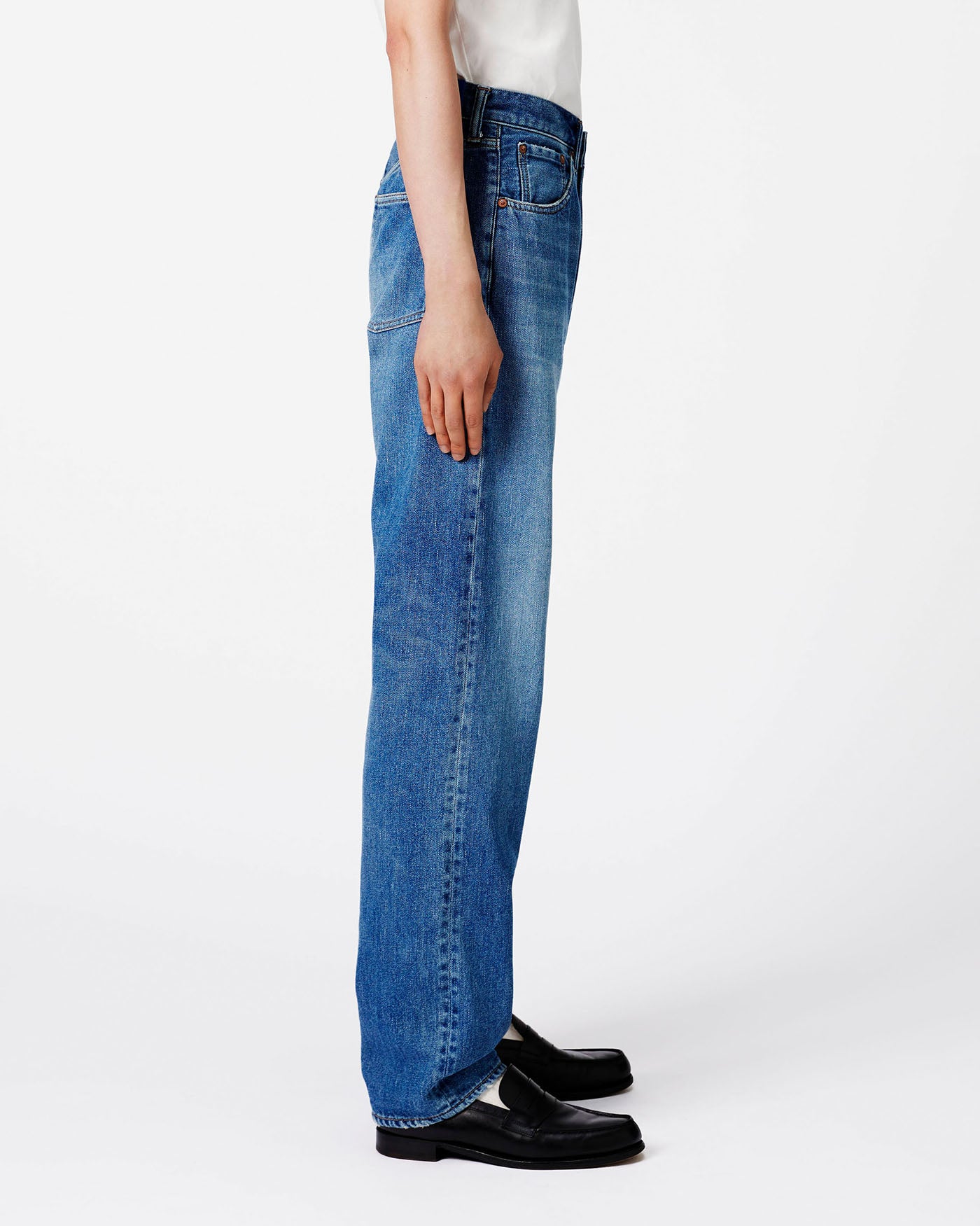 MEN｜Smooth Wide Jeans 9oz Medium Indigo