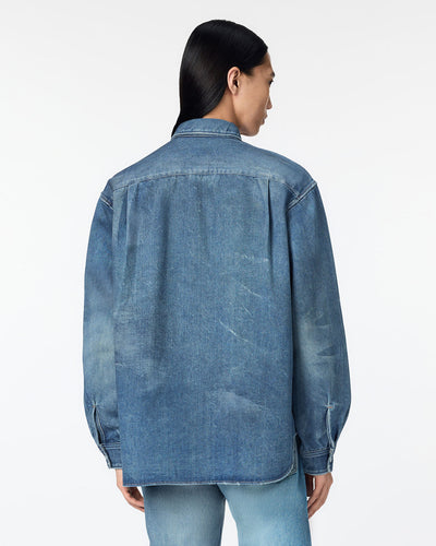 MEN｜Light Relax Fit L/S Shirt 9oz Medium Indigo