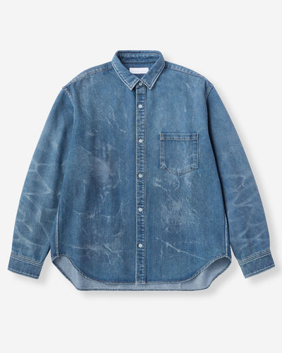 MEN｜Light Relax Fit L/S Shirt 9oz Medium Indigo