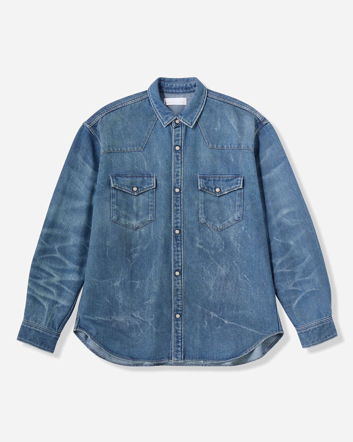 MEN｜Light Relax Fit L/S Western Shirt 9oz Medium Indigo