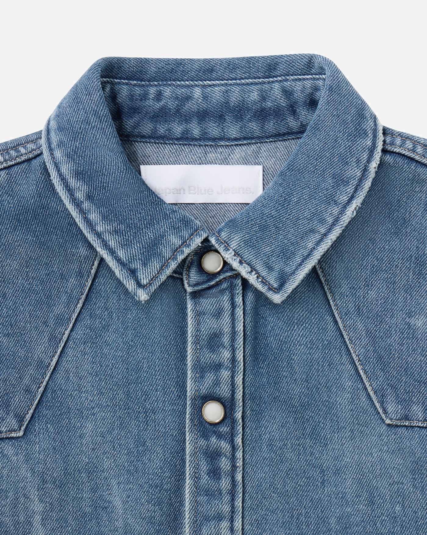 MEN｜Light Relax Fit L/S Western Shirt 9oz Medium Indigo