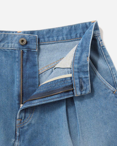MEN｜Light Tuck Shorts 9oz Medium Indigo