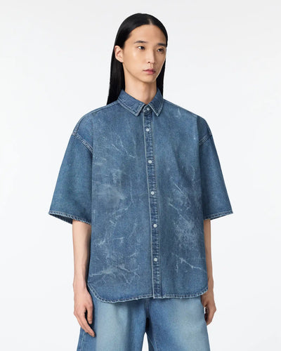 MEN｜Light Oversized S/S Shirt 9oz Medium Indigo Translation missing: ja.accessibility.alternate_view