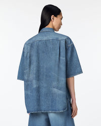 MEN｜Light Oversized S/S Shirt 9oz Medium Indigo - Japan Blue Jeans