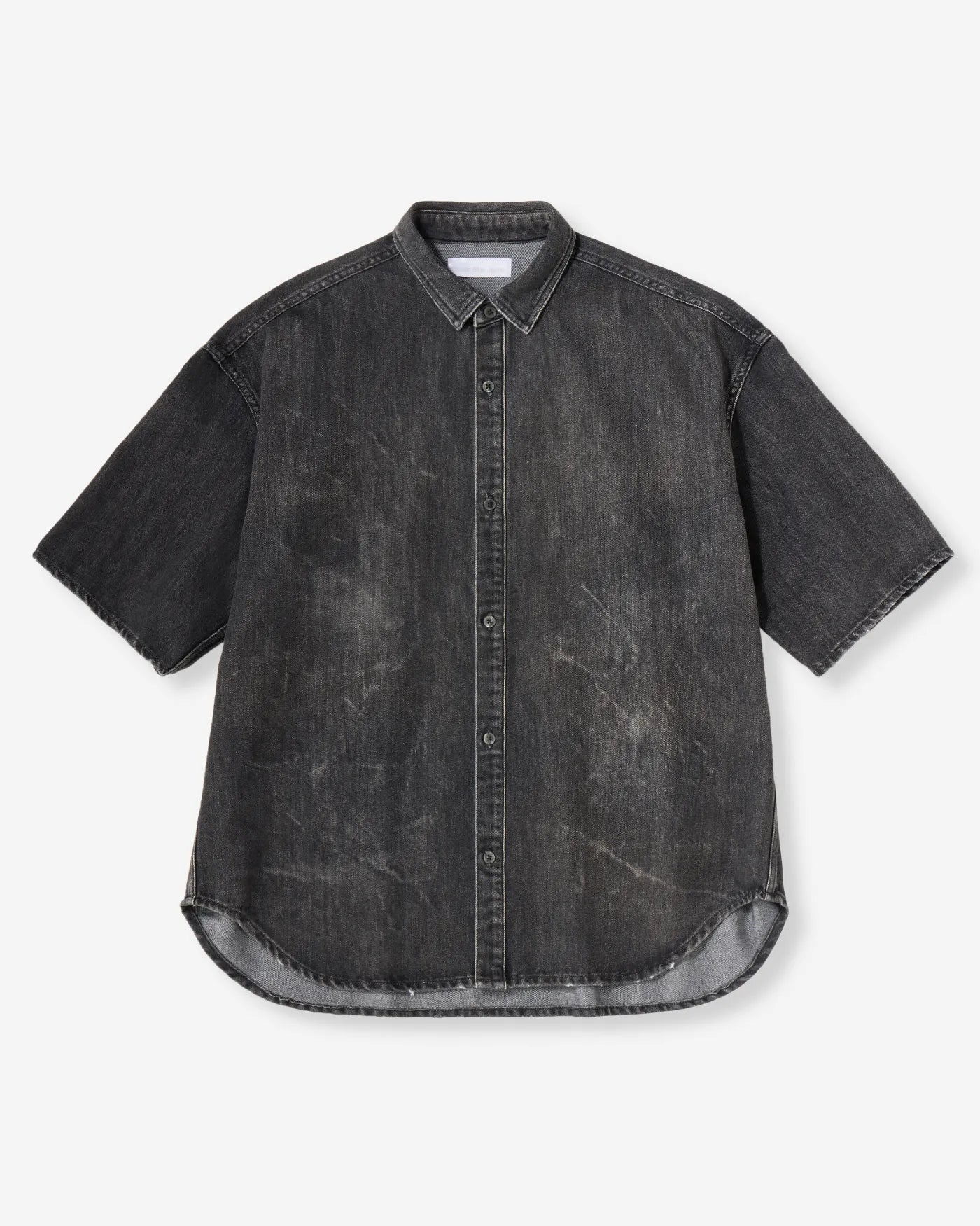 MEN｜Light Oversized S/S Shirt 9oz Washed Black - Japan Blue Jeans