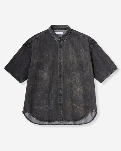 MEN｜Light Oversized S/S Shirt 9oz Washed Black