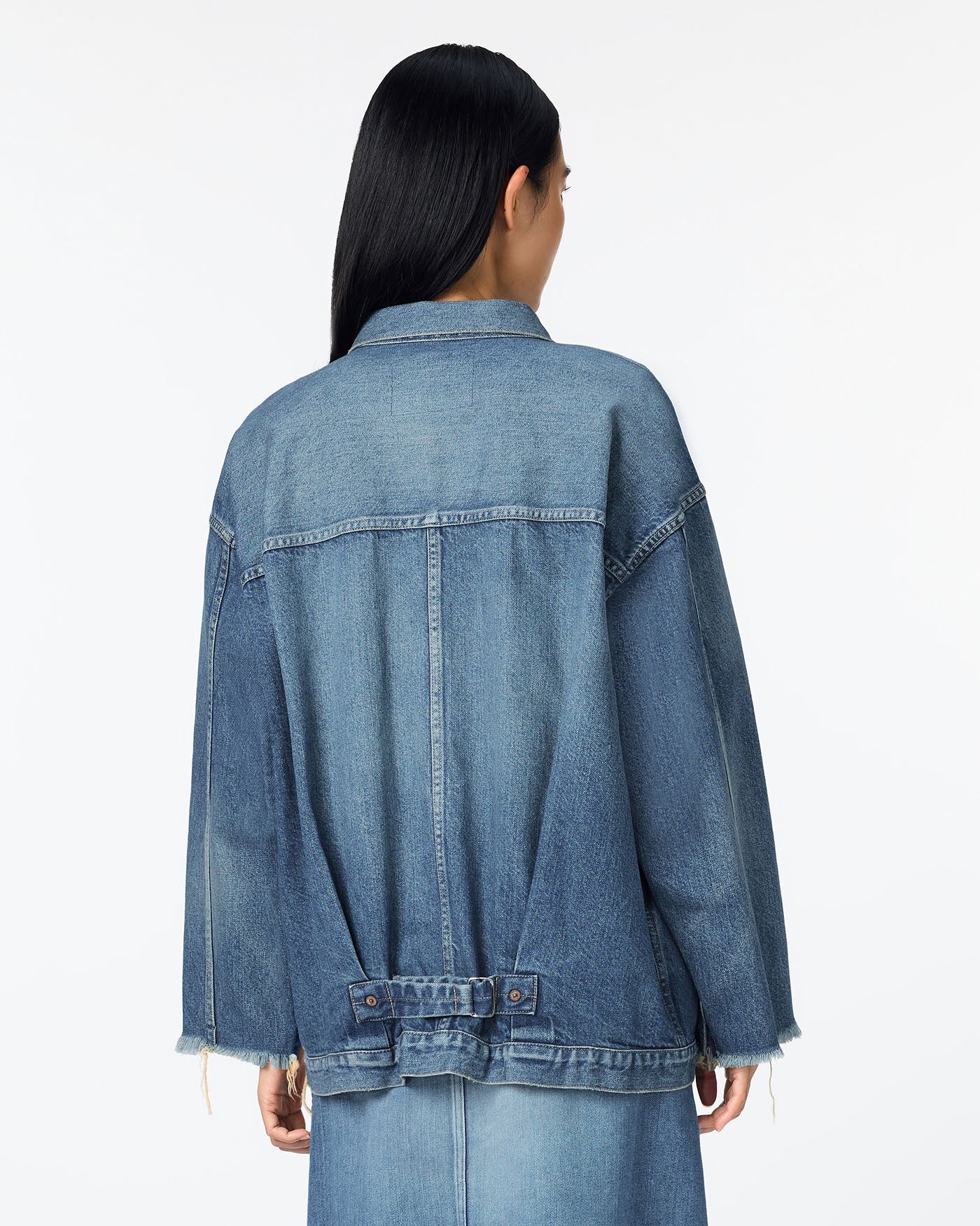 WOMEN｜Cutoff Denim Jacket 11oz Medium Indigo