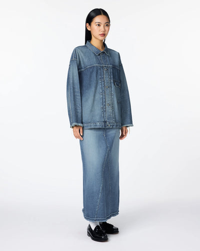 WOMEN｜Cutoff Denim Jacket 11oz Medium Indigo