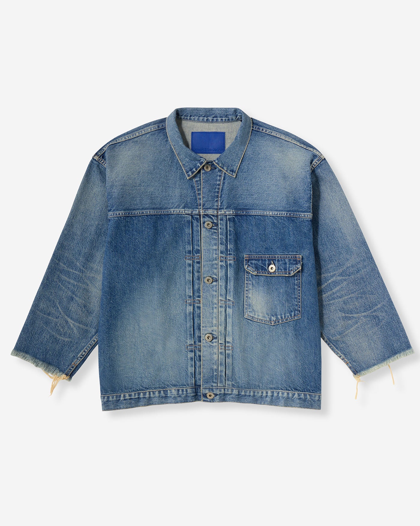 WOMEN｜Cutoff Denim Jacket 11oz Medium Indigo