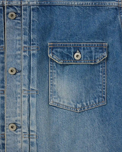WOMEN｜Cutoff Denim Jacket 11oz Medium Indigo