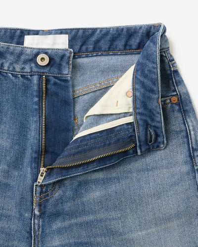 WOMEN｜Light Straight Jeans 9oz Medium Indigo