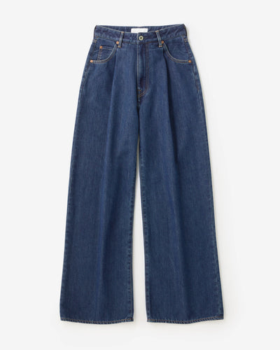 WOMEN｜Light Wide Jeans 9oz Medium Indigo