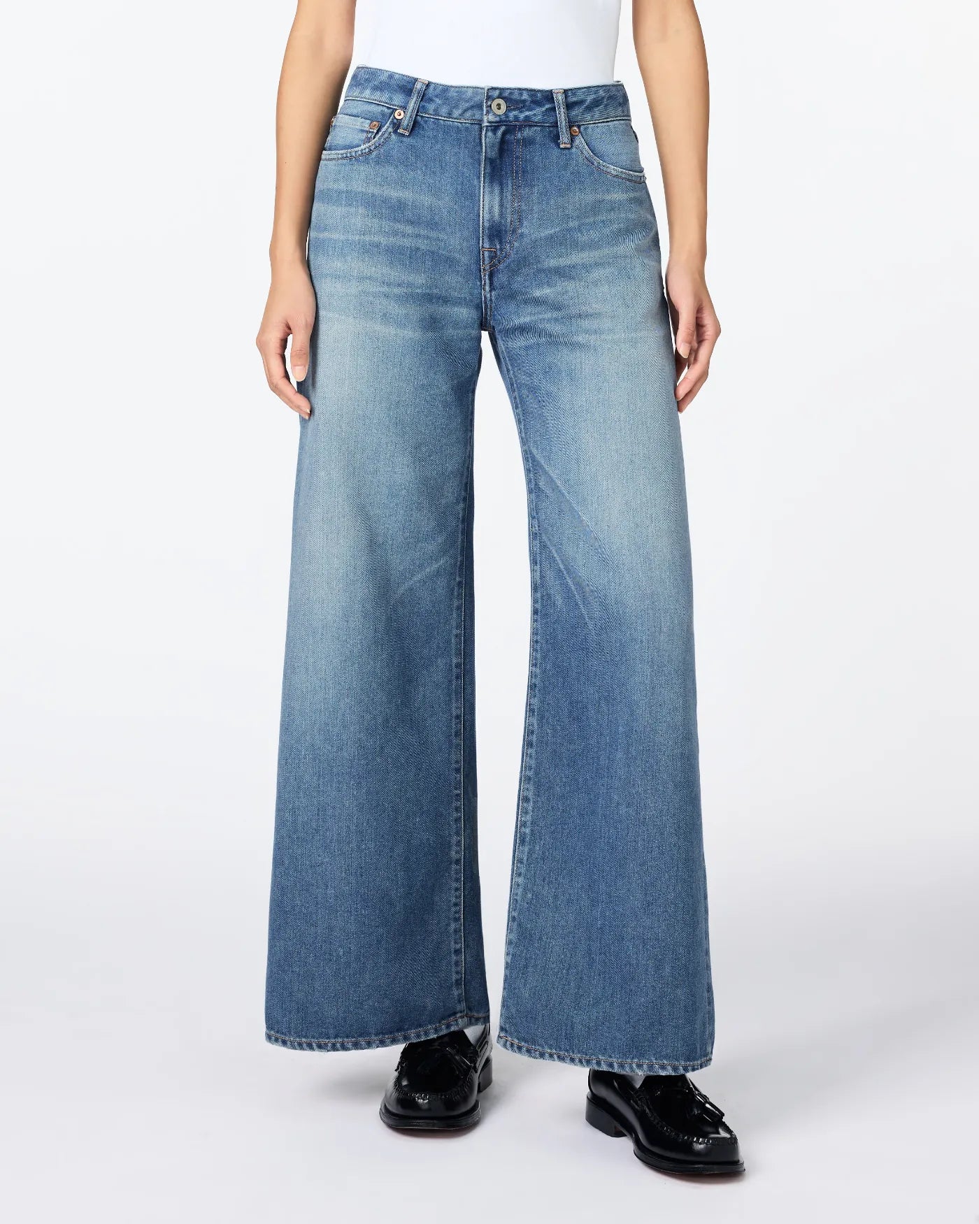 WOMEN｜Light Baggy Jeans 9oz Medium Indigo - Japan Blue Jeans