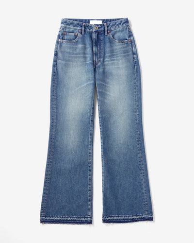 WOMEN｜Light Flare Jeans 9oz Medium Indigo