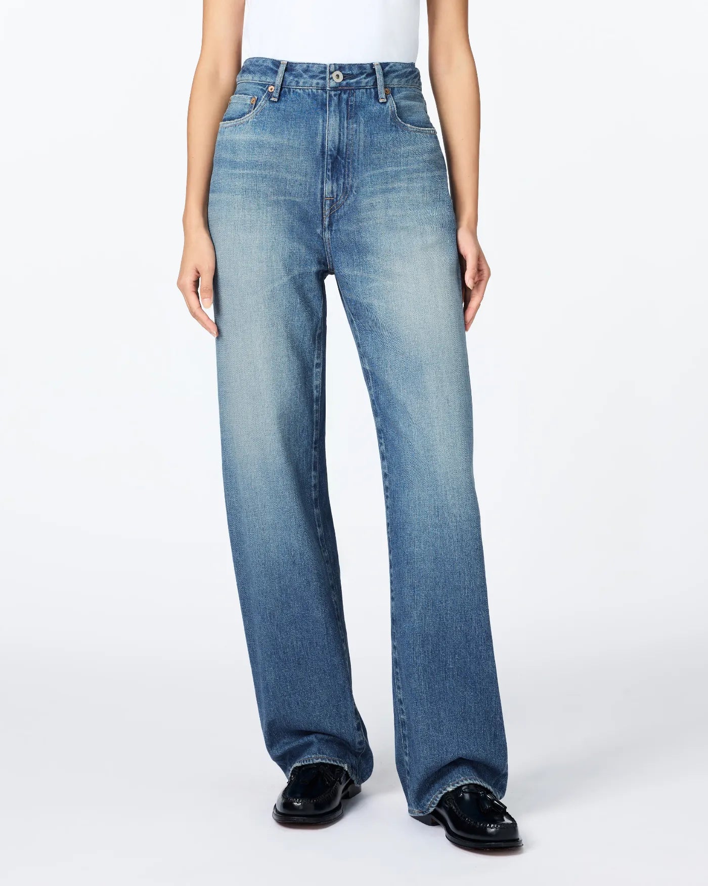 WOMEN｜Selvedge Straight Jeans 12oz Medium Indigo - Japan Blue Jeans