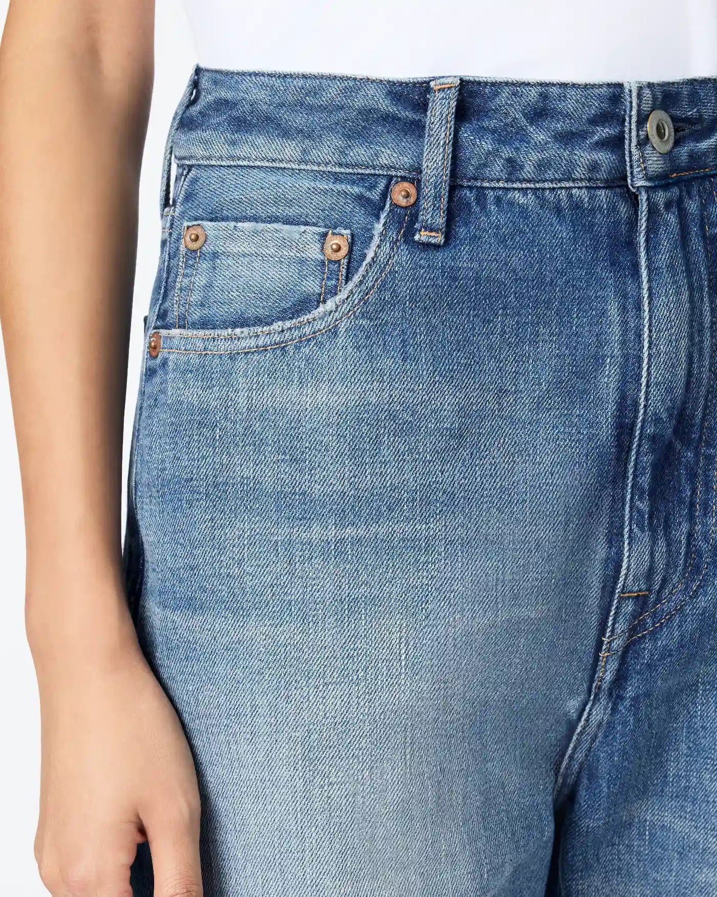 WOMEN｜Selvedge Straight Jeans 12oz Medium Indigo - Japan Blue Jeans