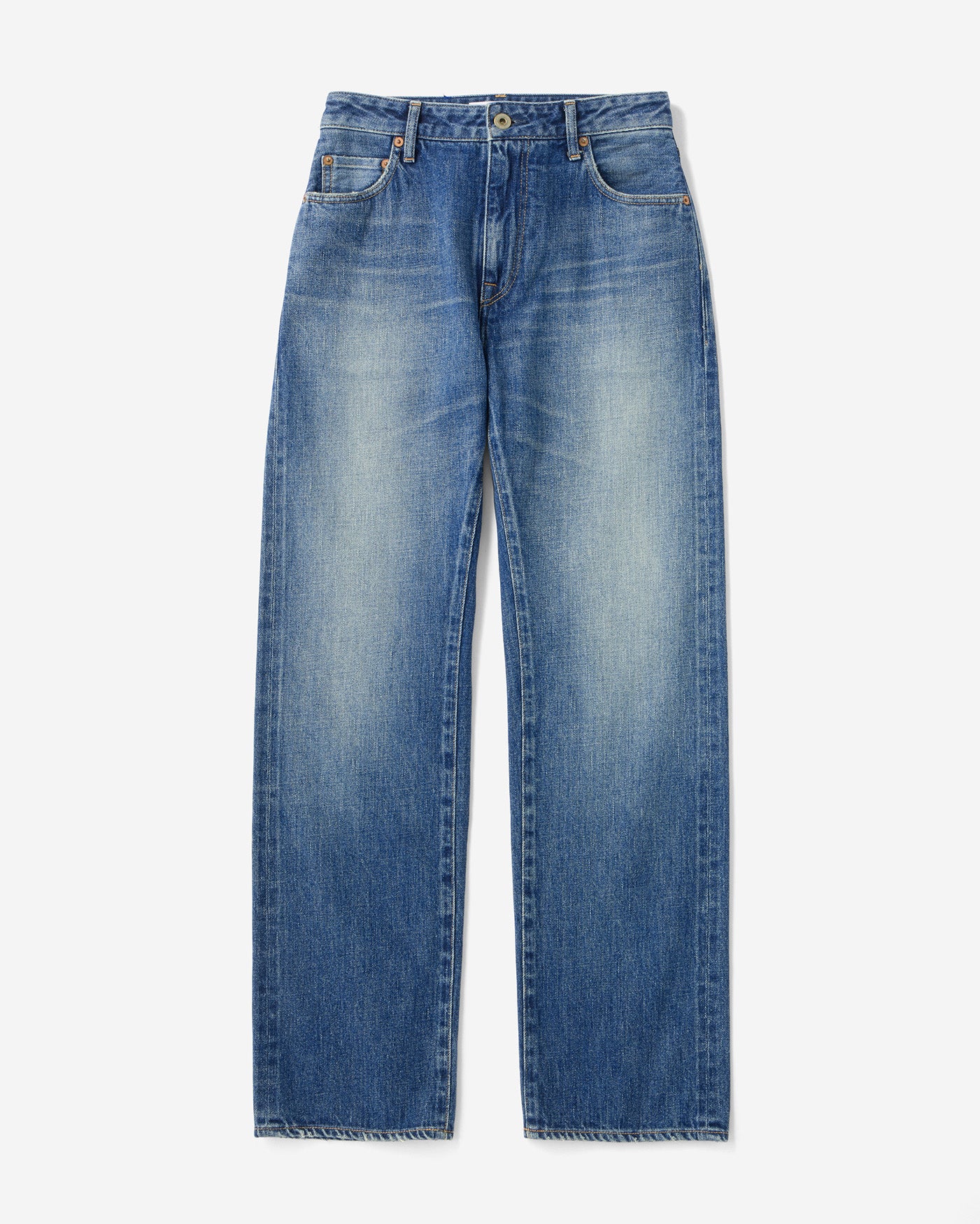 Selvedge Slim Straight Jeans 12oz Medium Indigo