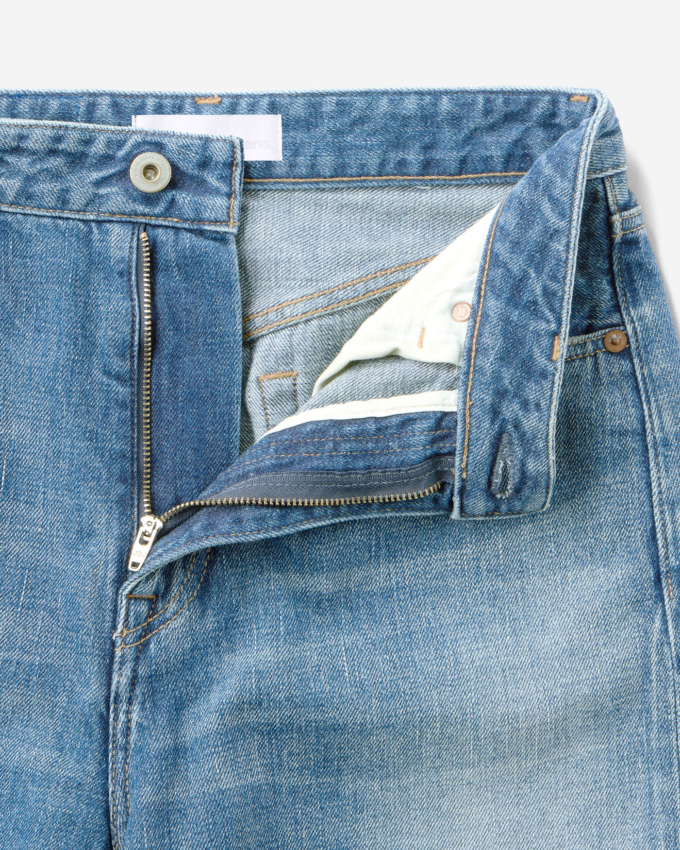 Selvedge Wide Straight Jeans 12oz Medium Indigo