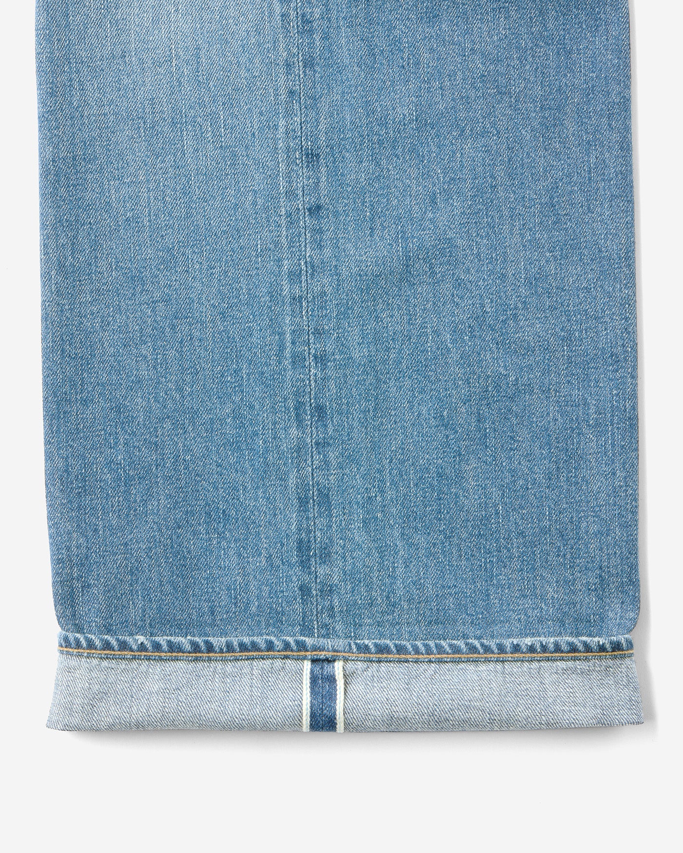 Selvedge Wide Straight Jeans 12oz Medium Indigo