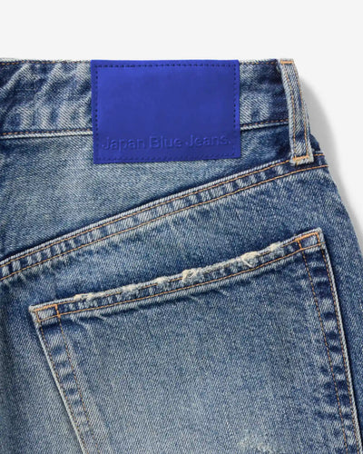 WOMEN｜Damage Straight Jeans 11oz Medium Indigo