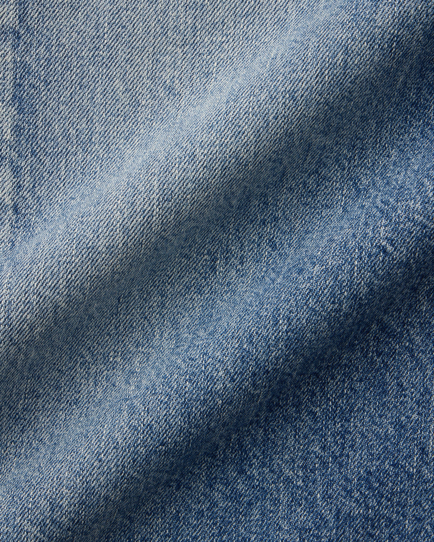 Damage Straight Jeans 11oz Medium Indigo