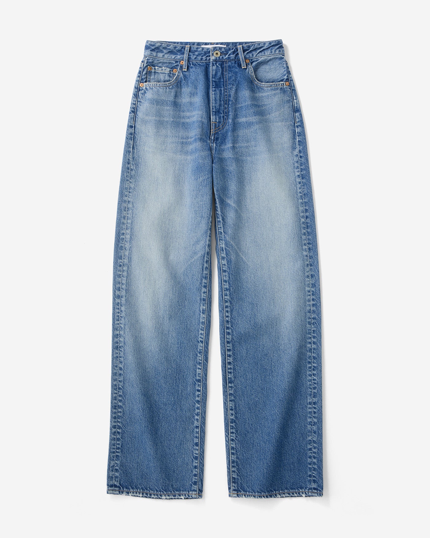 Pkt Straight Jeans 11oz Medium Indigo