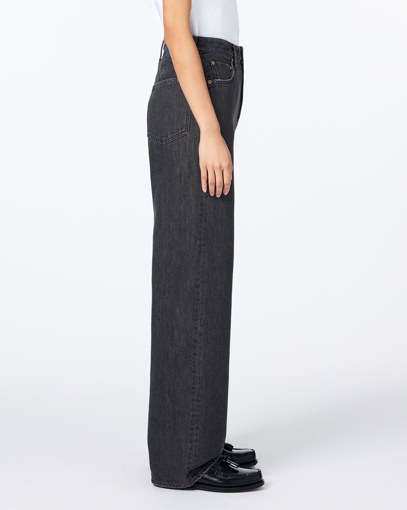 WOMEN｜Light Straight Jeans 9oz Black Used