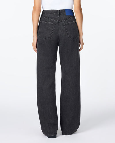 WOMEN｜Light Straight Jeans 9oz Washed Black