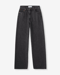 WOMEN｜Light Straight Jeans 9oz Washed Black - Japan Blue Jeans
