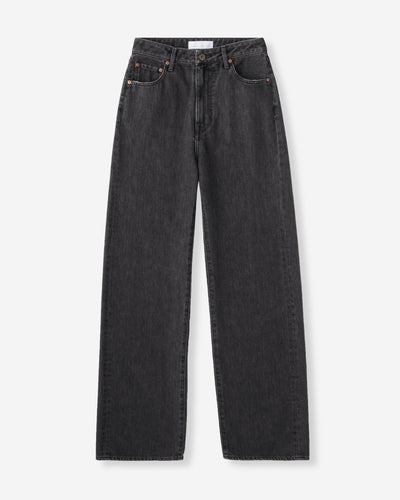 WOMEN｜Light Straight Jeans 9oz Washed Black