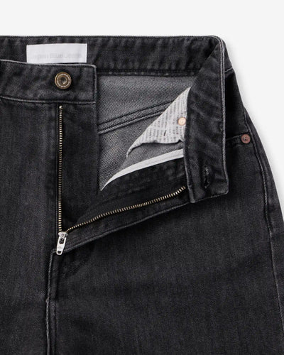 WOMEN｜Light Straight Jeans 9oz Washed Black