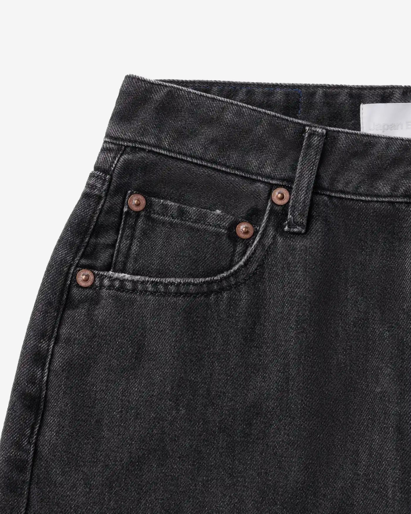WOMEN｜Light Straight Jeans 9oz Washed Black - Japan Blue Jeans