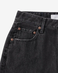 WOMEN｜Light Straight Jeans 9oz Washed Black - Japan Blue Jeans