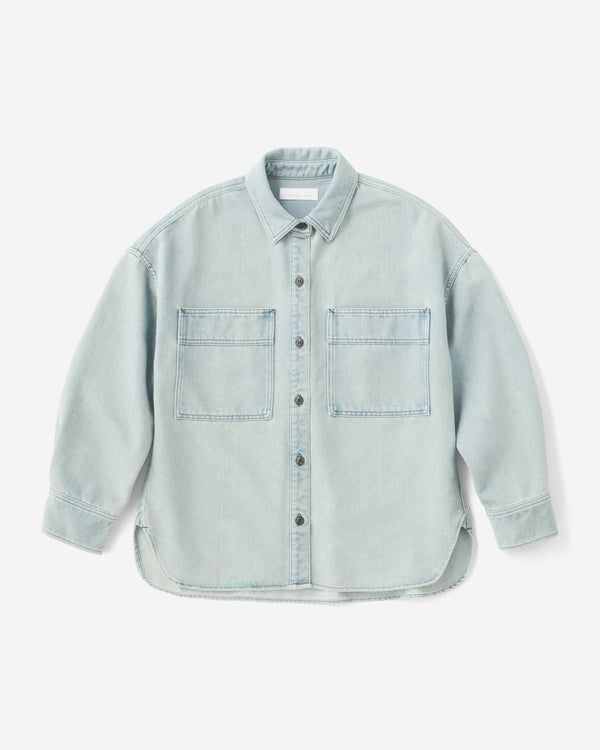 WOMEN｜Light Denim Shirt 9oz Light Indigo