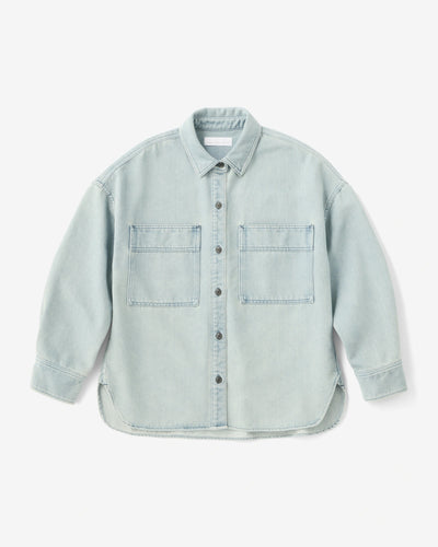 WOMEN｜Light Denim Shirt 9oz Light Indigo