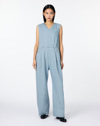 WOMEN｜Light Denim Overalls 9oz Light Indigo - Japan Blue Jeans