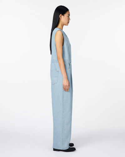 WOMEN｜Light Denim Overalls 9oz Light Indigo Translation missing: ja.accessibility.alternate_view