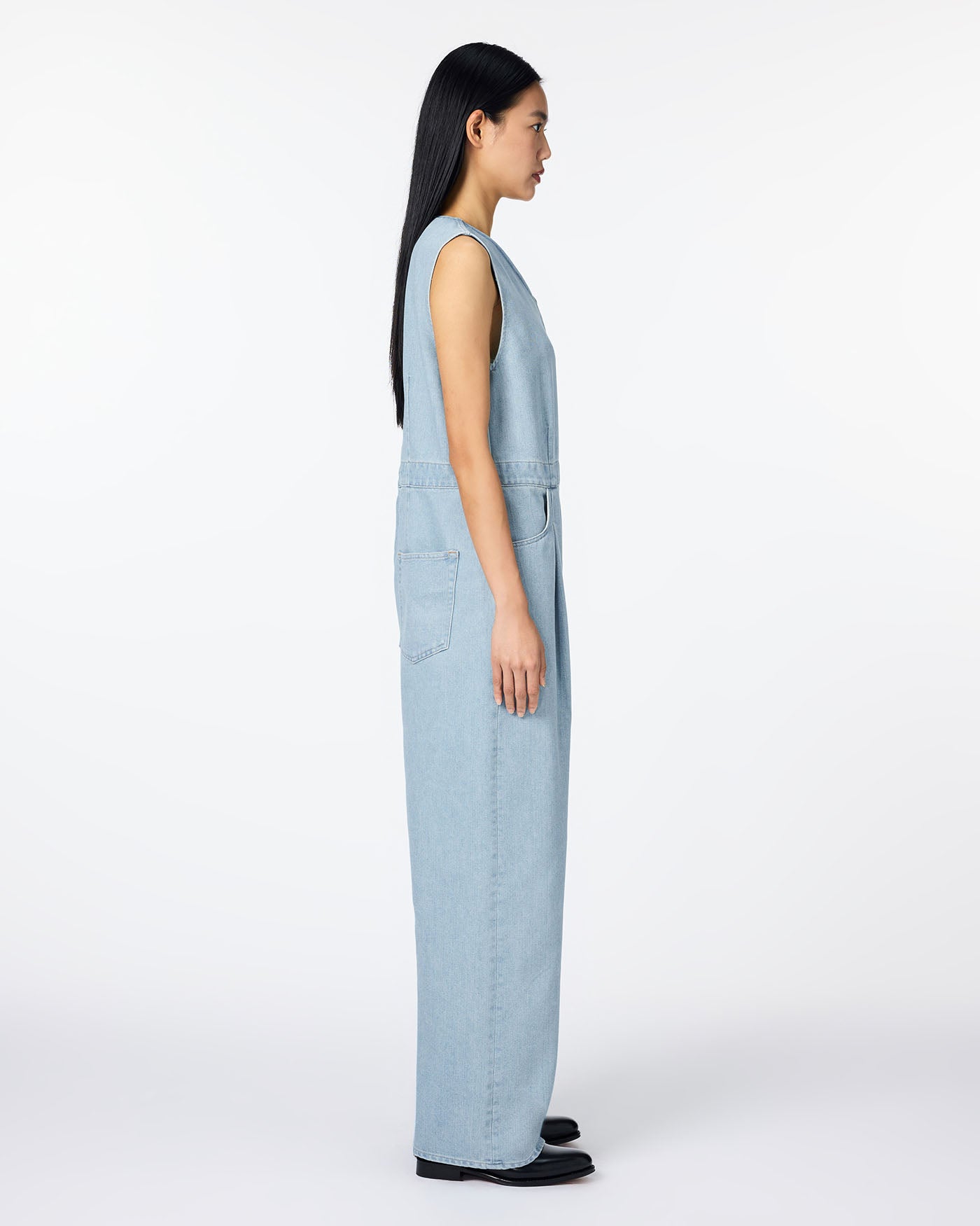 WOMEN｜Light Denim Overalls 9oz Light Indigo - Japan Blue Jeans