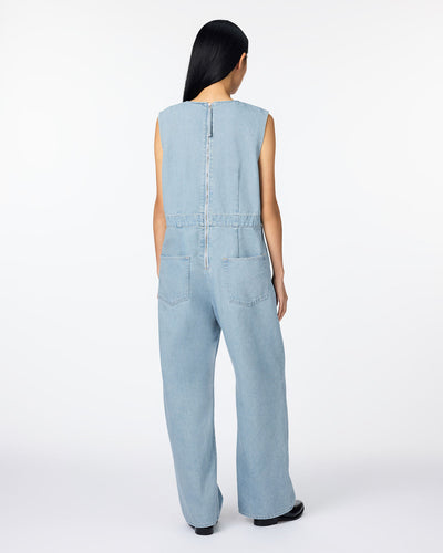 WOMEN｜Light Denim Overalls 9oz Light Indigo