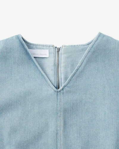 WOMEN｜Light Denim Overalls 9oz Light Indigo