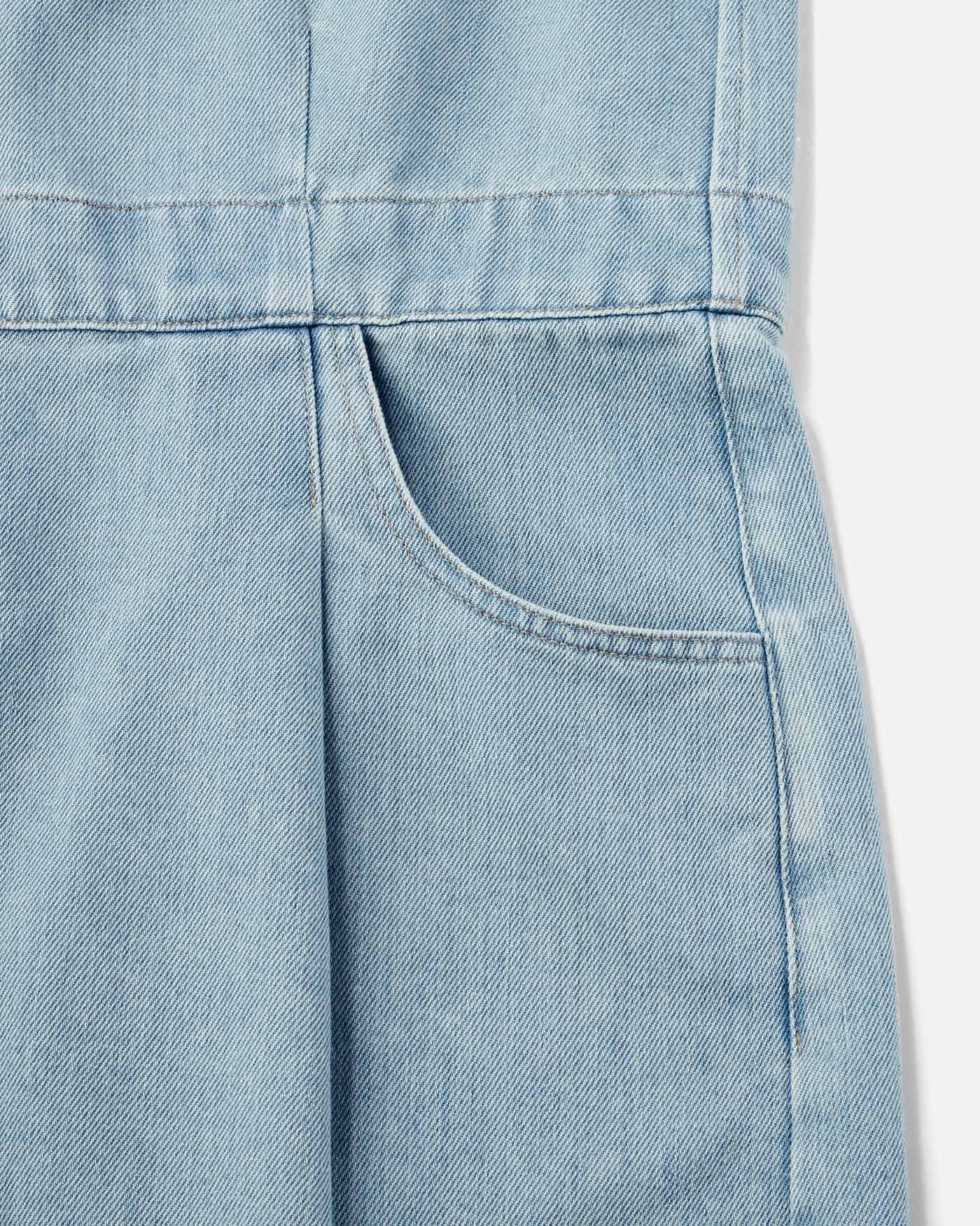 WOMEN｜Light Denim Overalls 9oz Light Indigo - Japan Blue Jeans