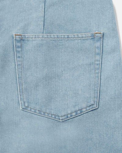 WOMEN｜Light Denim Overalls 9oz Light Indigo