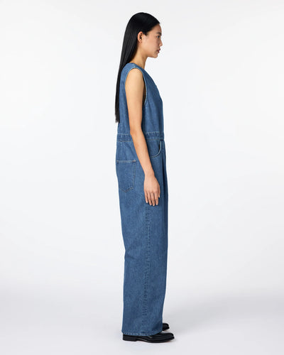 WOMEN｜Light Denim Overalls 9oz Medium Indigo Translation missing: ja.accessibility.alternate_view