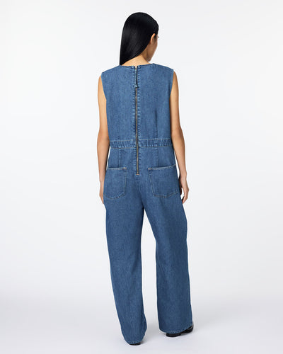 WOMEN｜Light Denim Overalls 9oz Medium Indigo