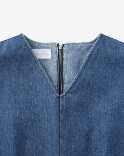 WOMEN｜Light Denim Overalls 9oz Medium Indigo