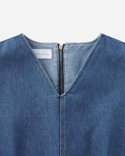 WOMEN｜Light Denim Overalls 9oz Medium Indigo