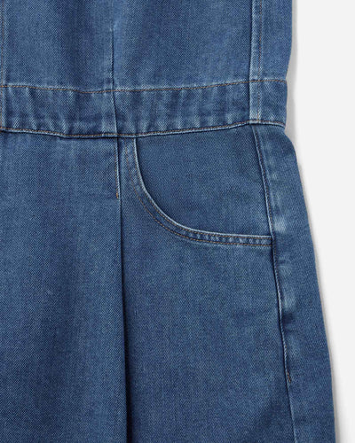 WOMEN｜Light Denim Overalls 9oz Medium Indigo