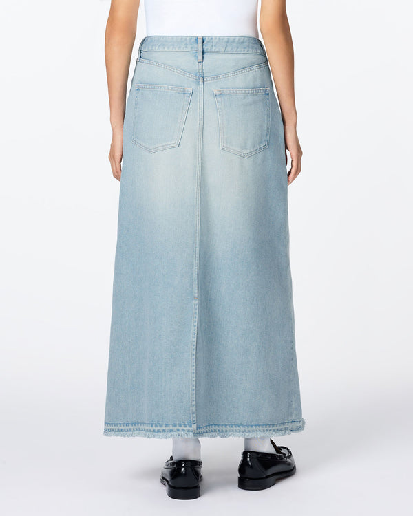 WOMEN｜Light Denim Skirt 9oz Light Indigo