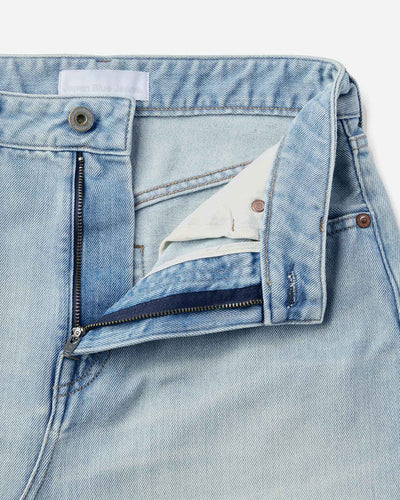 WOMEN｜Light Denim Skirt 9oz Light Indigo